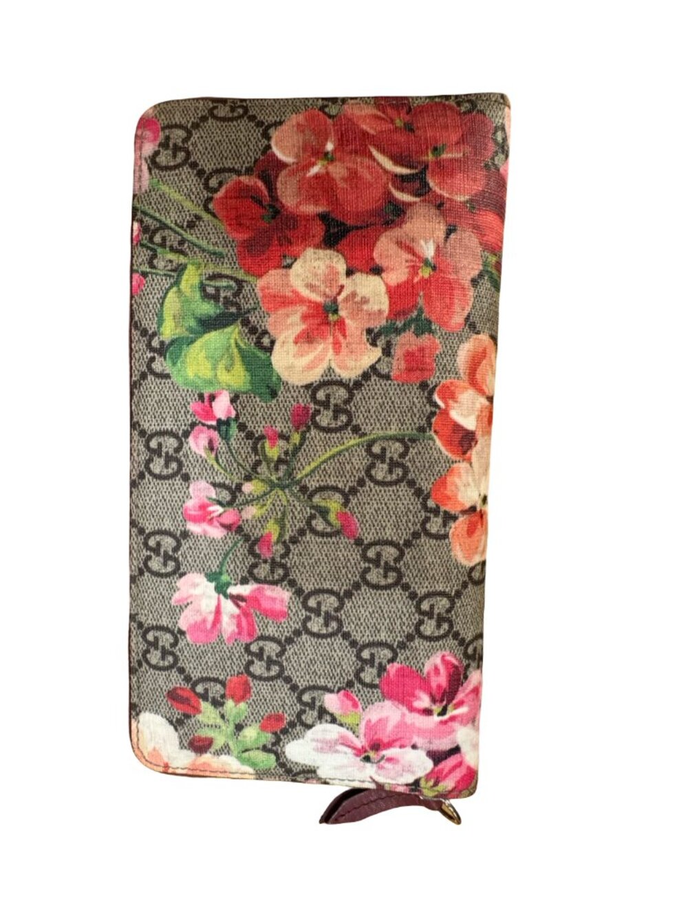 GUCCI GG Blooms Supreme Floral Flower Zip Around Long Wallet - Ships from US - Picture 2 of 5